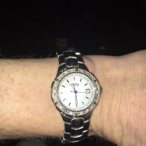 Fossil blue stainless steel water resistant watch